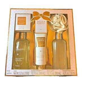 NIB Baylis & Harding Sweet Mandarin & Grapefruit 5pc Set Soap, Body Wash Lotion